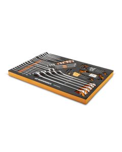 GearWrench 59 Piece 6 Point Combination SAE/MM Wrench and Hex Key SAE/MM/Torx Set in Foam Storage Tray