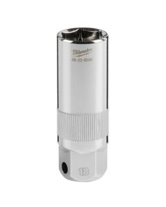 MLW48-22-9556 image(1) - Milwaukee Tool 3/8" Drive 18MM Spark Plug Socket
