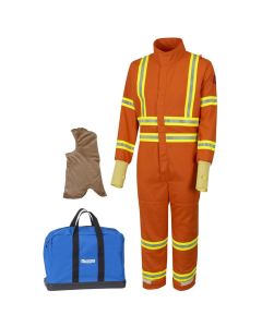 OBRGES6A-ES-S image(0) - Oberon Suit Kit - Gas Extraction - 6 Second GES6&trade; - Comes with Coveralls, Balaclava and Carrying Bag - With Escape Strap  - Color: Orange - Size: Small
