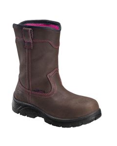 FSIA7146-11M image(0) - Avenger Framer Wellington Series - Women's Mid-Calf Slip-On Work Boots - Composite Toe - IC|EH|SR - Brown/Black - Size: 11M