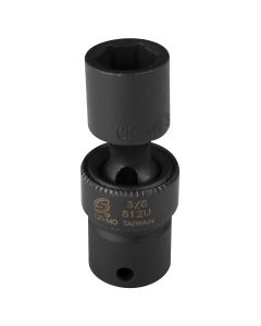 SUN812U image(0) - SUNEX SOC 3/8 1/4D IMP UNIV 6PT BLK