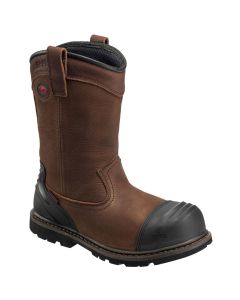 FSIA7876-9-4E image(0) - Avenger Hammer Wellington Series - Men's Boots - Carbon Nano-Fiber Toe - IC|EH|SR|PR - Brown/Black - Size: 9XW