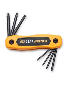 KDT83507 image(0) - GearWrench 8 Piece Tamper Proof Torx Folding Hex Key Set