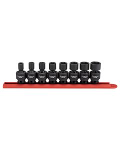 KDT84917N image(0) - GearWrench 8 Piece 3/8 Inch Drive 6 Point Standard Universal Impact SAE Socket Set
