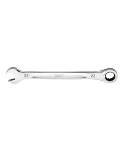 MLW45-96-9322 image(1) - Milwaukee Tool 22MM Metric Ratcheting Combination Wrench, 12-Point, Steel, Chrome