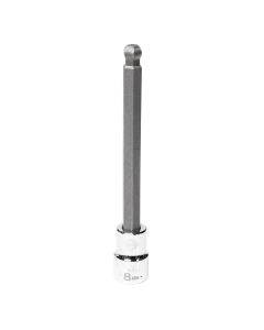 Mayhew Mayhew 8 MM Metric Ball Hex Medium Insert Socket Bit, 3/8-Inch Drive
