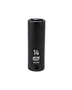 KDT84337N image(0) - GearWrench 3/8 Inch Drive 6 Point Deep Impact Metric Socket 14mm