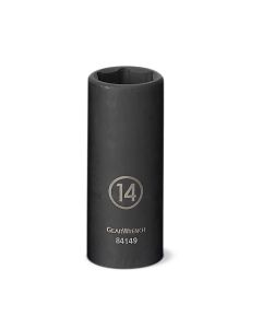 KDT84149 image(0) - GearWrench 1/4 Inch Drive 6 Point Deep Impact Metric Socket 14mm