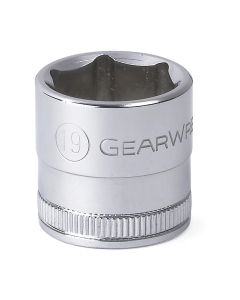 KDT80387 image(0) - GearWrench 3/8 Inch Drive 6 Point Standard Metric Socket 19mm