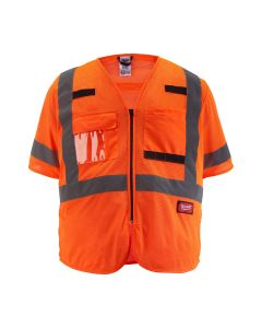 MLW48-73-5135 image(1) - Milwaukee Tool Class 3 High Visibility Orange Mesh Safety Vest - S/M