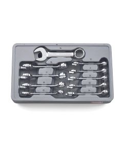 KDT81904 image(1) - GearWrench 10 Piece 12 Point Stubby Combination Metric Wrench Set