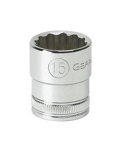 KDT80491 image(2) - GearWrench 3/8 Inch Drive 12 Point Standard Metric Socket 15mm