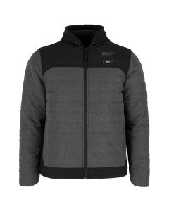 MLWM102G-21L image(0) - Milwaukee Tool M12 Heated Axis Hooded Jacket Kit with Hexon Heat Technology, L - Grey/Black