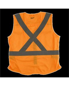 MLW48-73-5074 image(4) - Milwaukee Tool Class 2 High Visibility Orange  Safety Vest - 4XL/5XL (CSA)