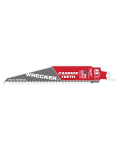 MLW48-00-5241 image(2) - Milwaukee Tool 6" 6 TPI THE WRECKER with Carbide Teeth SAWZALL Blade 1PK