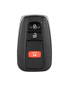 Autel MaxiIM IKEY IKEYTY8A3P : Toyota-styled 8A-chipped IKEY featuring three buttons, Lock, Unlock, and Panic.