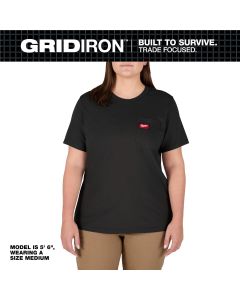 MLWF451B-XS image(0) - Milwaukee Tool Women's GRIDIRON Pocket T-Shirt - Short Sleeve -  Black -  XS