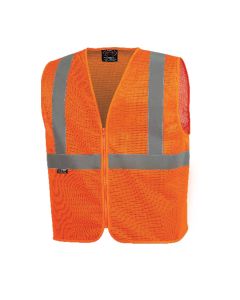 Pioneer Pioneer - Mesh Safety Vest No Pockets - Hi-Vis Orange - Size Large