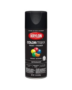 Krylon Satin Black; 12 oz. Aerosol