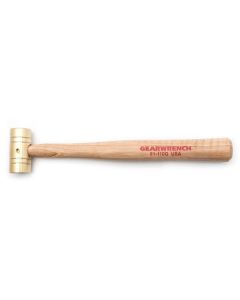 GearWrench 1 Pound Brass Hammer with Hickory Handle