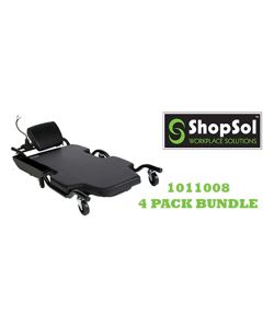 ShopSol Creeper Wide Body w Parts Tray and Lights 4 PK