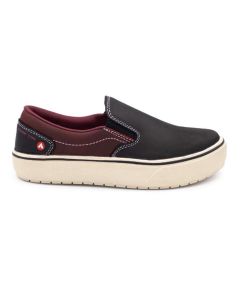 FSIAW7050-7D image(1) - Airwalk AIRWALK - VENICE - Women's Leather Slip On - CT|EH|SF|SR - Black / Tawny Port - Size: 7 - D - (Regular)