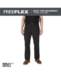 MLWM651B-3630 image(0) - Milwaukee Tool FREEFLEX Tech Pants - Black 36 X 30