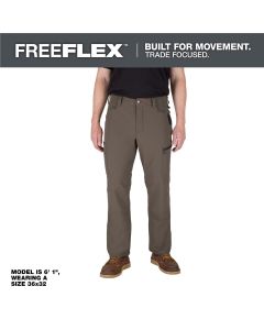 MLWM651N-4030 image(0) - Milwaukee Tool FREEFLEX Tech Pants - Brown 40 X 30