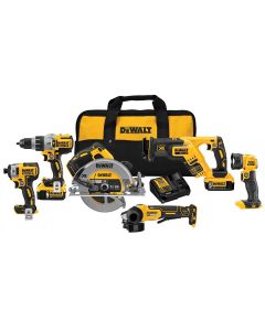 DEWALT 20V MAX XR LI-ION 6 TOOL COMBO KIT