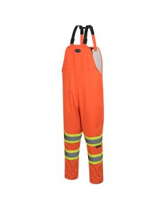 SRWV1082350U-M image(0) - Pioneer Pioneer - Hi-Vis Safety Rainwear Bib Pants - Orange - Size Medium