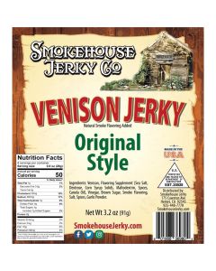 Tender Heifer Snack Co. Venison Original Style