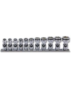 Ko-ken USA 1/4 Sq. Dr. Universal NUT GRIP&Acirc;&reg; Socket Set,  5mm-15mm - 11 pieces