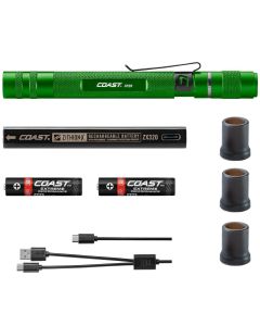 COS21519 image(0) - COAST Products HP3R 500 Lumen Rechargeable Penlight with Twist Focus - Green