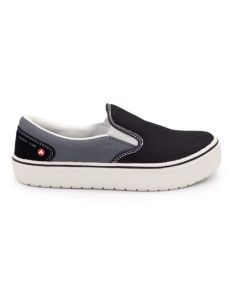 FSIAW7040-9B image(0) - Airwalk AIRWALK - VENICE - Women's Canvas Slip On - CT|EH|SF|SR - Black / Castle Rock - Size: 9 - B - (Medium)