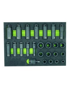 VIMIMPACT625M image(1) - VIM Tools 25 Piece 3/8 Inch Drive Metric Impact Socket Set