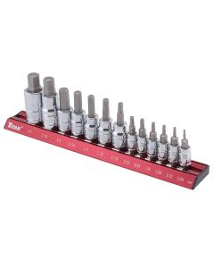 TIT16123 image(1) - TITAN 13 Pc. Sae Hex Bit Socket Set
