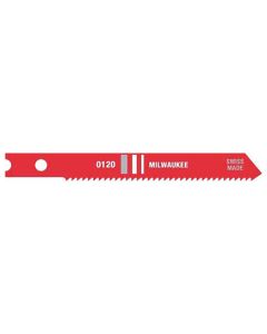 MLW48-42-0120 image(1) - Milwaukee Tool 2-3/4" METAL CUTTING JIG SAW BLADES, 18 TPI, HIGH SPEED STEEL, U-SHANK, (5-PK)