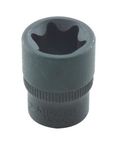 KTI22888 image(1) - K Tool International E18 X 3/8 " DR EXTERNAL TORQ SOC, EACH