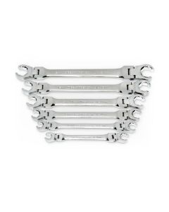 KDT81911D image(0) - GearWrench 6 Piece Flex Head Flare Nut Metric Wrench Set