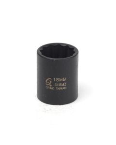SUN318MZ image(0) - SUNEX SOC 18MM 3/8D IMP 12PT BLK