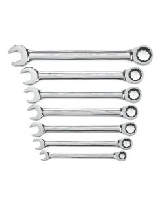 KDT9417 image(0) - GearWrench 7 Piece 72-Tooth 12 Point Ratcheting Combination Metric Wrench Set