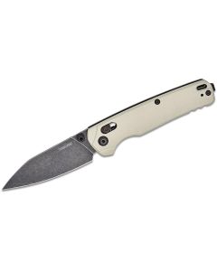 KER6105 image(0) - Kershaw Bel Air Manual Open DuraLock MagnaCut Reverse Tanto Blade EDC Folding Pocket Knife with BlackWash Finish - Bright Nickel