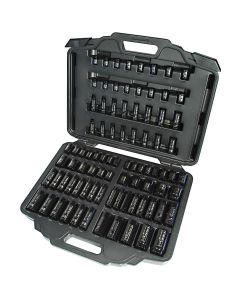 IRTSK34C86N image(1) - Ingersoll Rand Combination Hex Metric and SAE Standard and Deep Socket Set for 3/8 and 1/2 Inch Drive Impact Wrenches, 86-Piece