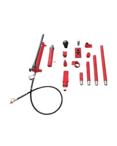 American Forge & Foundry AFF - Collision & Body Repair Kit - 10 Ton Capacity - 17 pc Kit - With 2 Speed Quick Pump - Includes Pressure Guage - SUPER DUTY