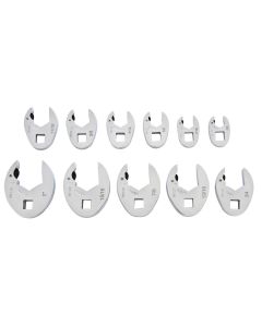 KDT89118 image(0) - GearWrench 11 Piece 3/8 Inch Drive Ratcheting Crowfoot SAE Wrench Set