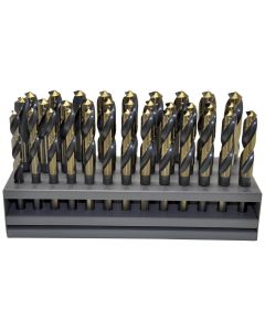 KnKut KnKut 33 Piece S&D 1/2" Reduced Shank Drill Bit Set 1/2"-1" by 64ths