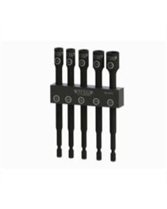 VIM Tools SAE/Inch Extra Long Nut Setter Kit, 6 Inch OAL 1/4, 5/15, 3/8, 7/16, & 1/2