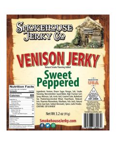 THS601968369972 image(0) - Tender Heifer Snack Co. Venison Sweet Peppered