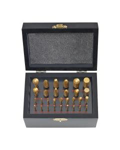 Ingersoll Rand Carbide Grinding Burr Mega Kit, 30-Piece, 1/4" & 1/2" Shank, Various Head Diameters and Shapes with Hard Case