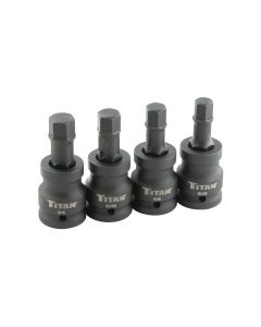 TIT44101 image(0) - TITAN 4-PC 3/4" DR SAE HEX IMPACT BI